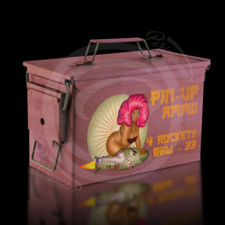 Art-Numérique Pop-Art caisse militaire rose de roquettes BBW pour PinUp