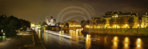 Photo Panoramique de Notre Dame de Paris, la Seine et les iles Saint Louis et de La Cité